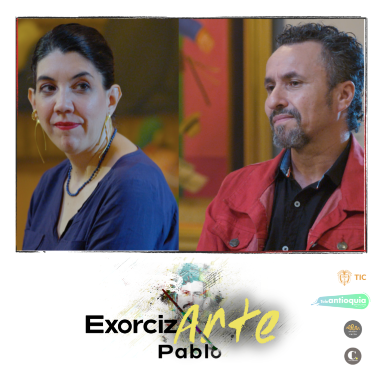 Maria del Rosario Escobar y Fredy Serna en ExorcizArte Pablo Escobar